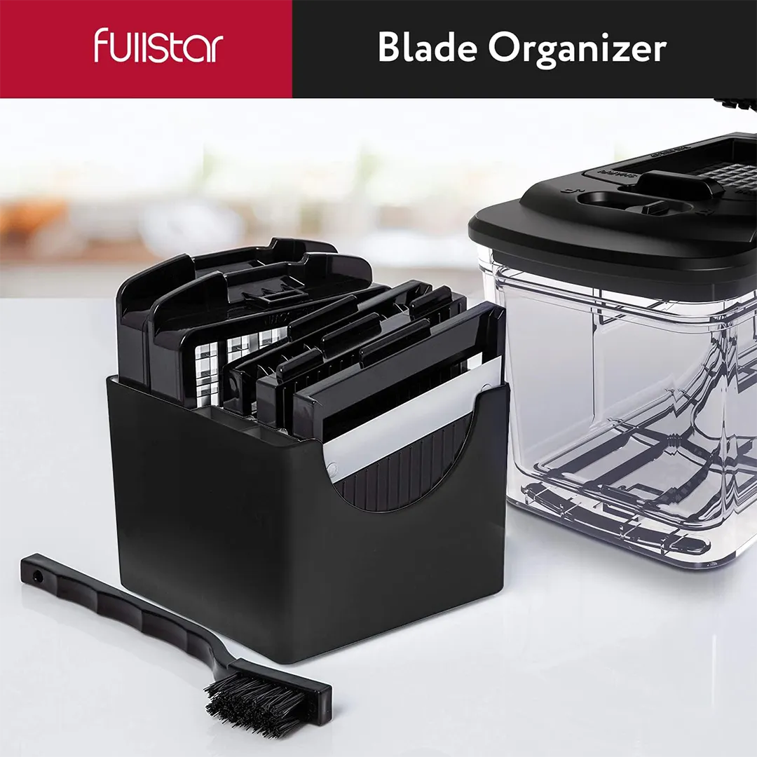 blade organizer of Fullstar Stainless Steel Vegetable Chopper & Mandoline