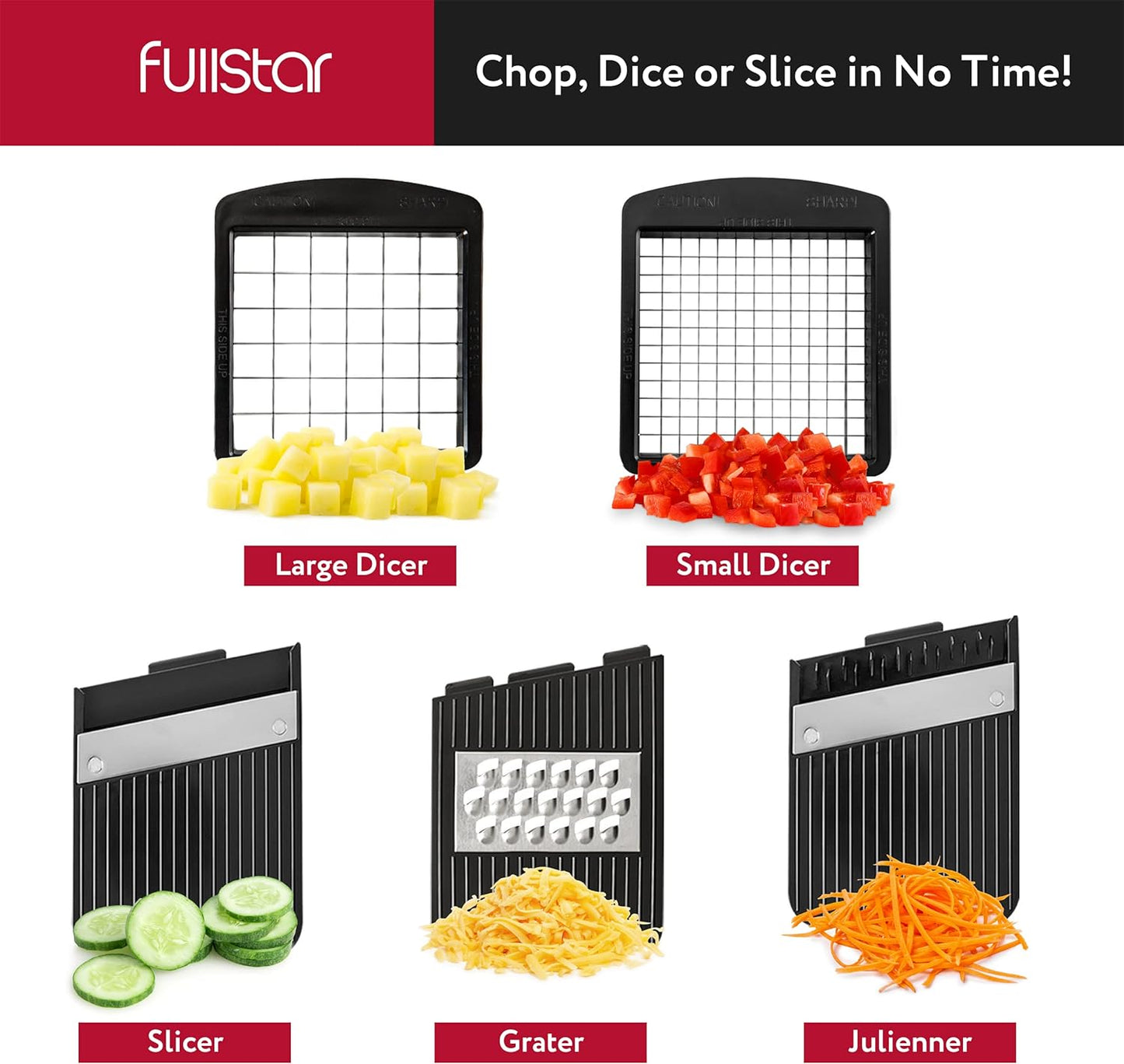 Blades of Fullstar Premium Stainless Steel Vegetable Chopper