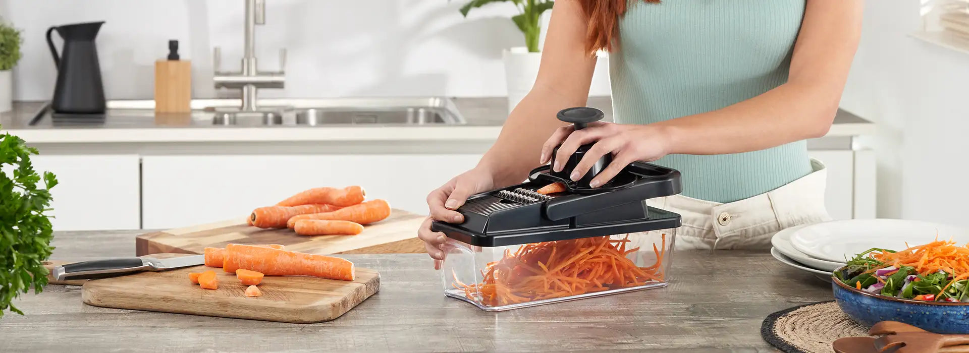 using Choppers and mandolines on carrots