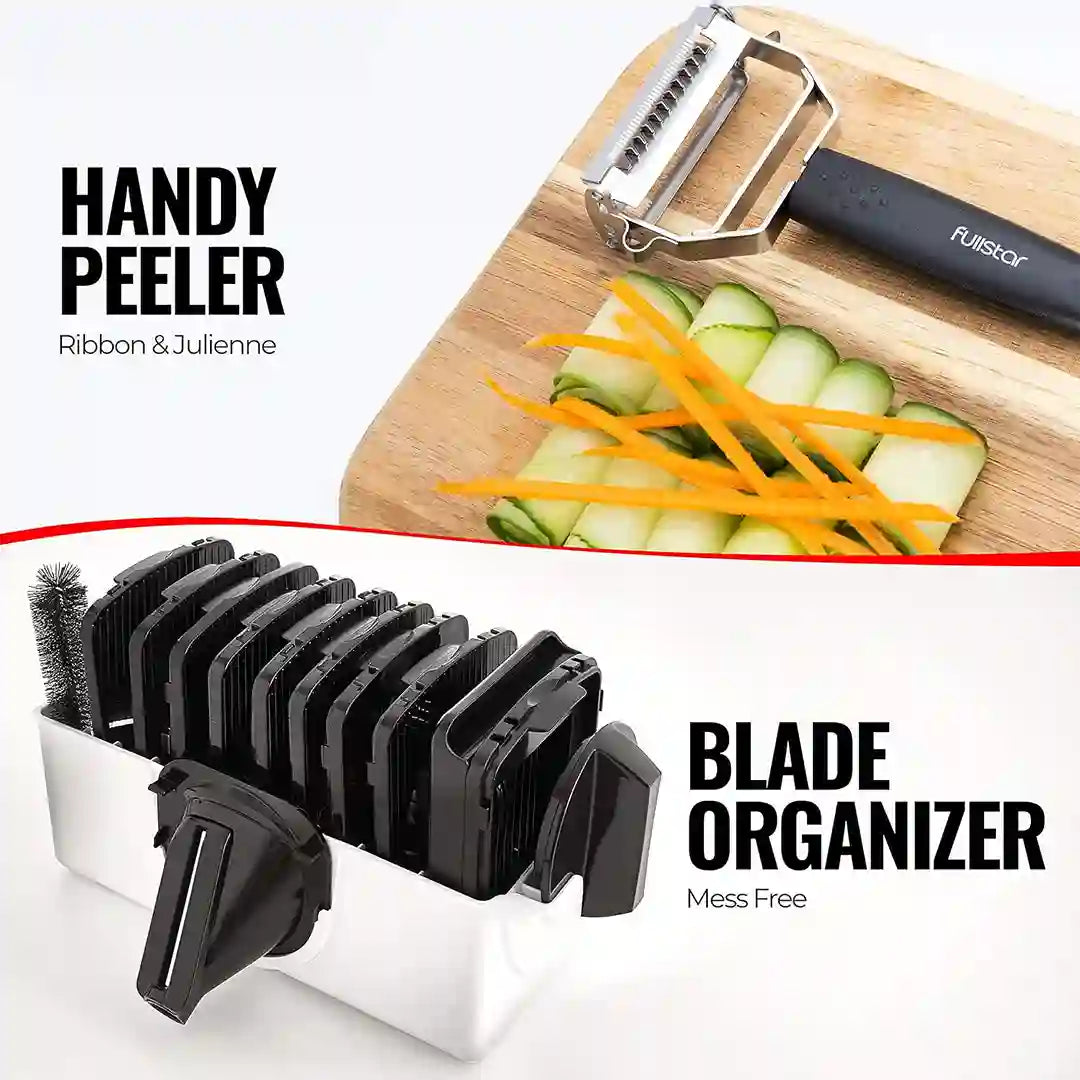Peeler & Blade Organizer Fullstar 11-in-1 Chopper & Mandoline