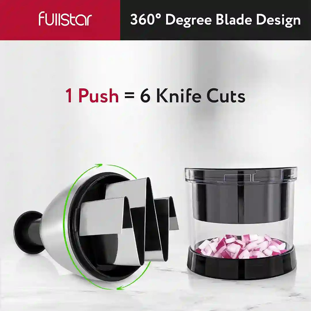 360 blade design of Fullstar Vegetable Hand Chopper