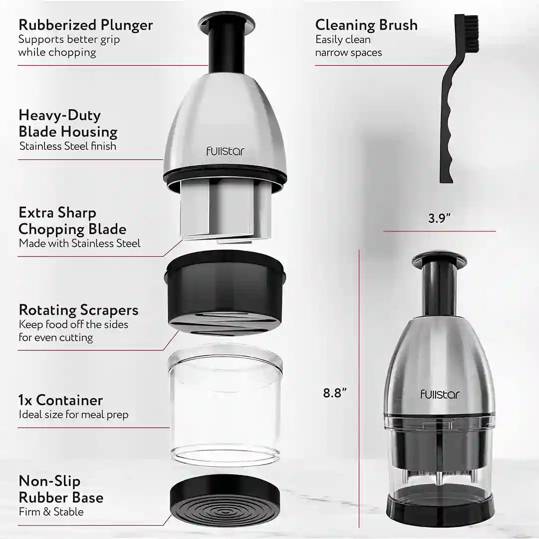 inclusions of Fullstar Vegetable Hand Chopper