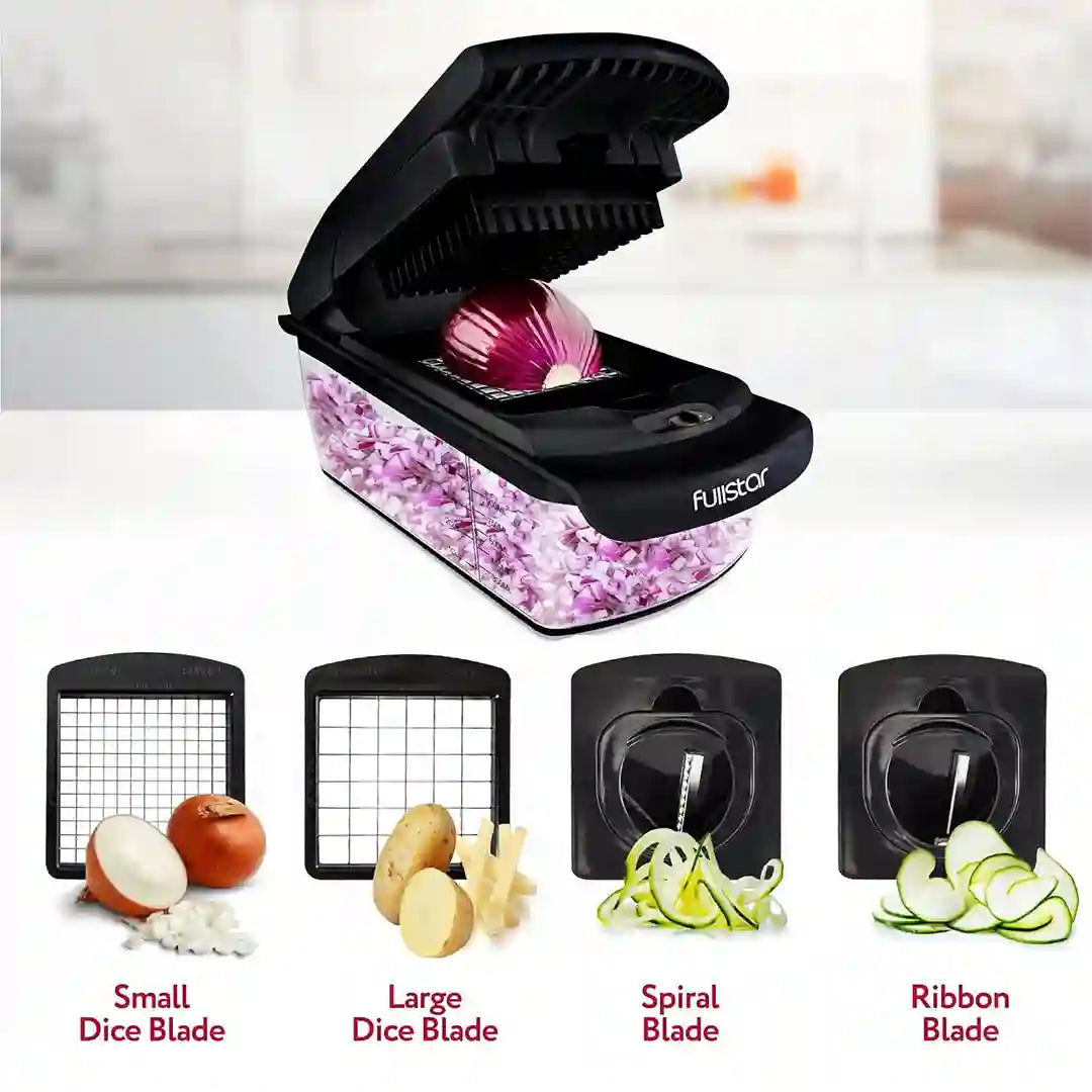 sharp blades of Fullstar Viral Vegetable Chopper 