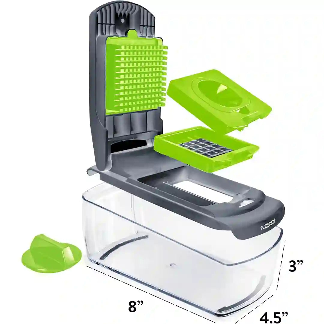 large capacity tray of Fullstar Viral Vegetable Chopper (green+grey)