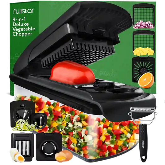 Dice veggies w/ Fullstar 9-in-1 Deluxe Vegetable Chopper