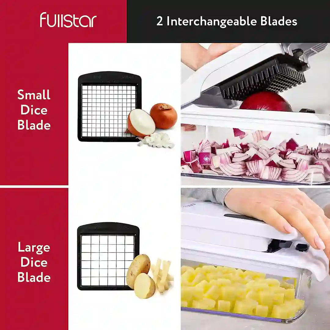 Fullstar Viral Vegetable Chopper dicing blades