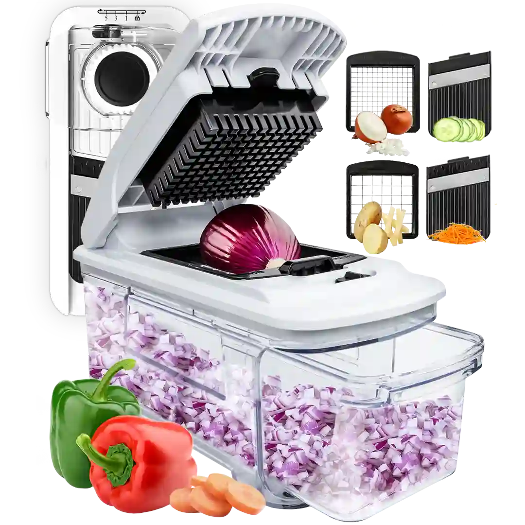 XL Chopper and Slicer with Pull-Out Tray – Fullstar Kitchenware XL Chopper and Slicer with Pull-Out Tray – Fullstar Kitchenware
