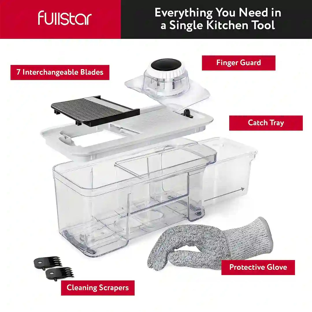 inclusions of Fullstar Compact Chopper/Mandoline