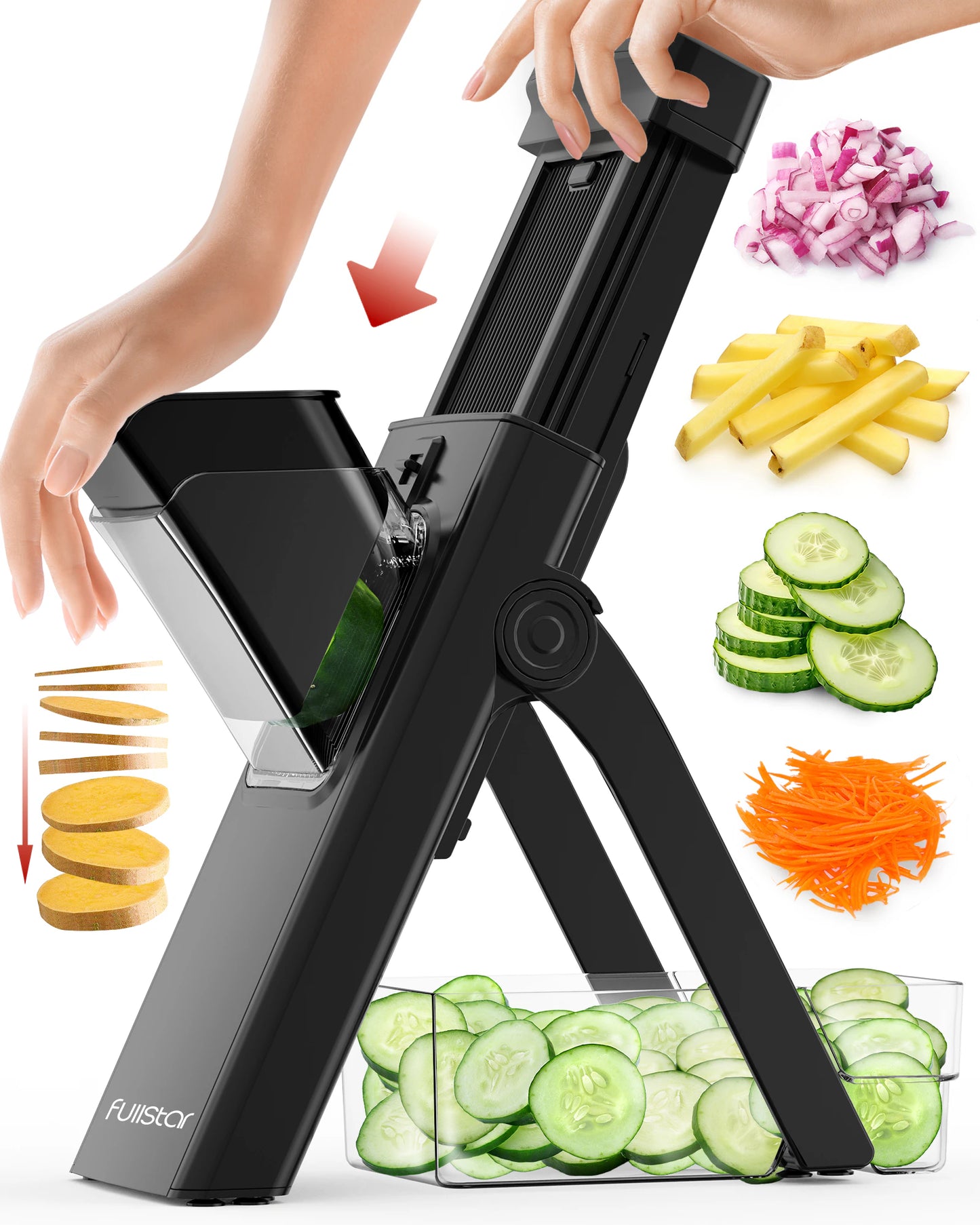 Safer Mandoline Slicer (Black)