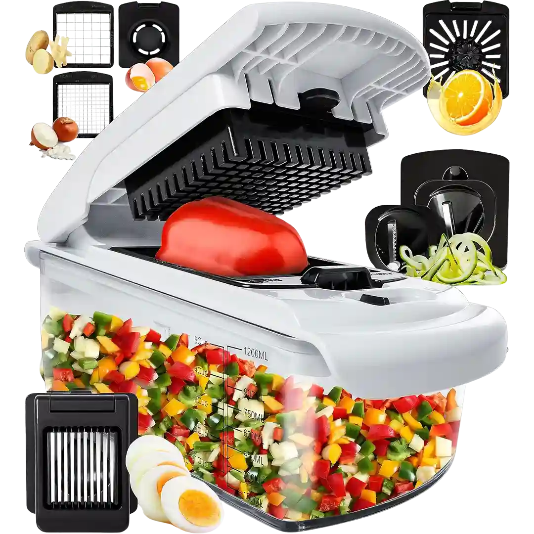 chop & dice veggies w/ Fullstar Viral Vegetable Chopper