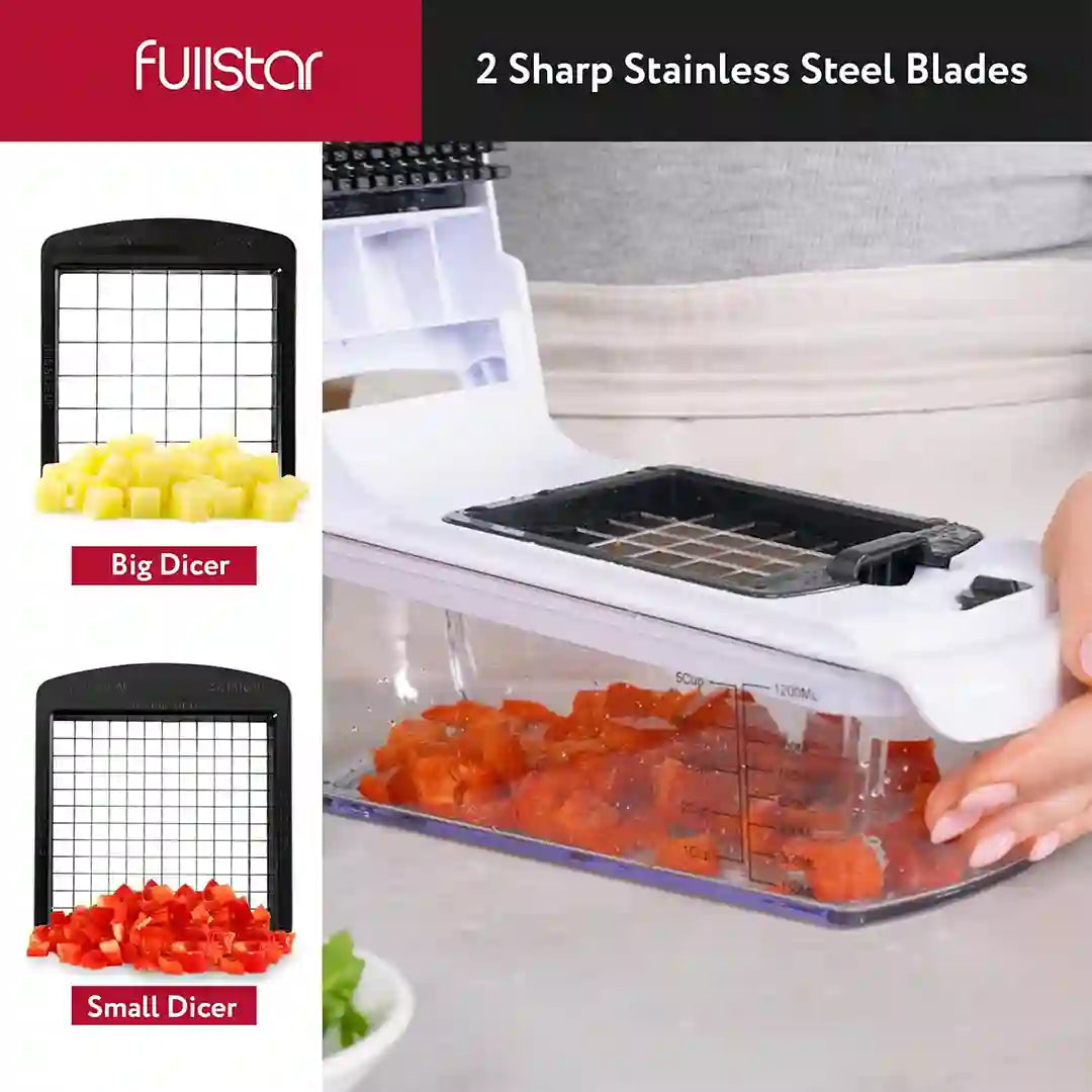 Dicer blades of Fullstar 9-in-1 Deluxe Vegetable Chopper