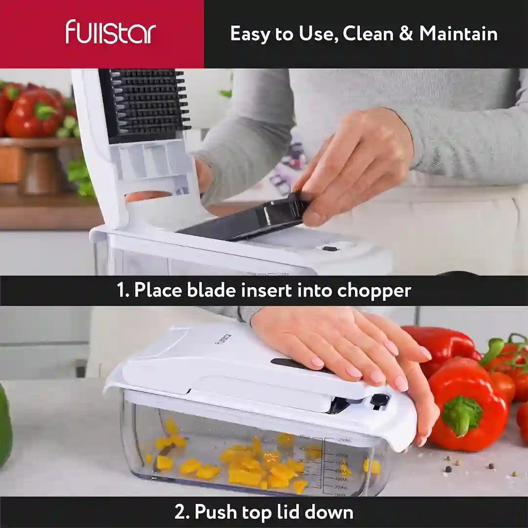 Easy to clean Fullstar 9-in-1 Deluxe Vegetable Chopper