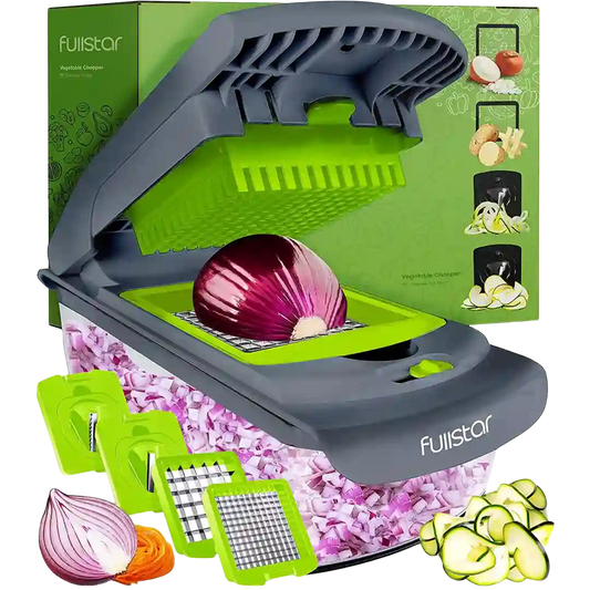 cut veggies w/ Fullstar Viral Vegetable Chopper