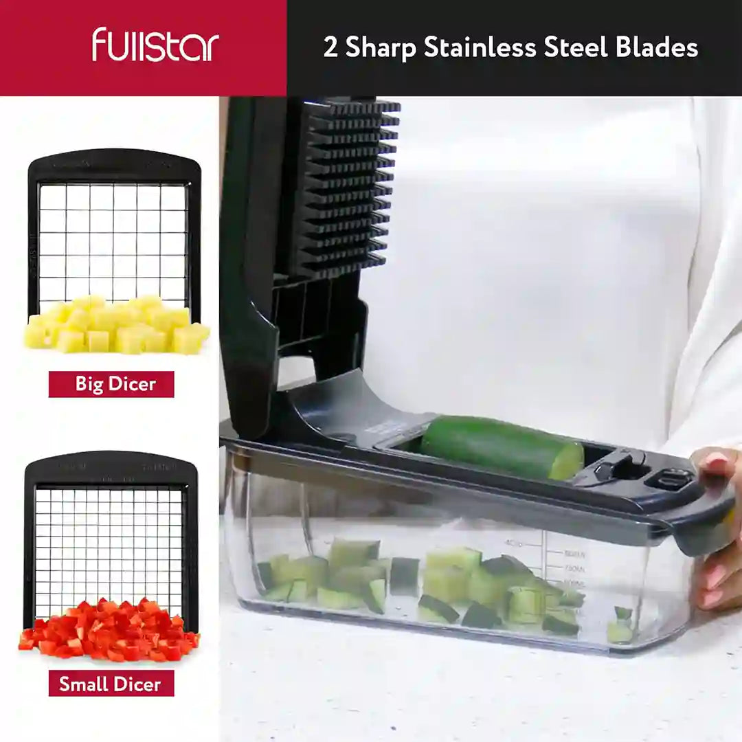 Dicer blades of Fullstar 9-in-1 Deluxe Vegetable Chopper