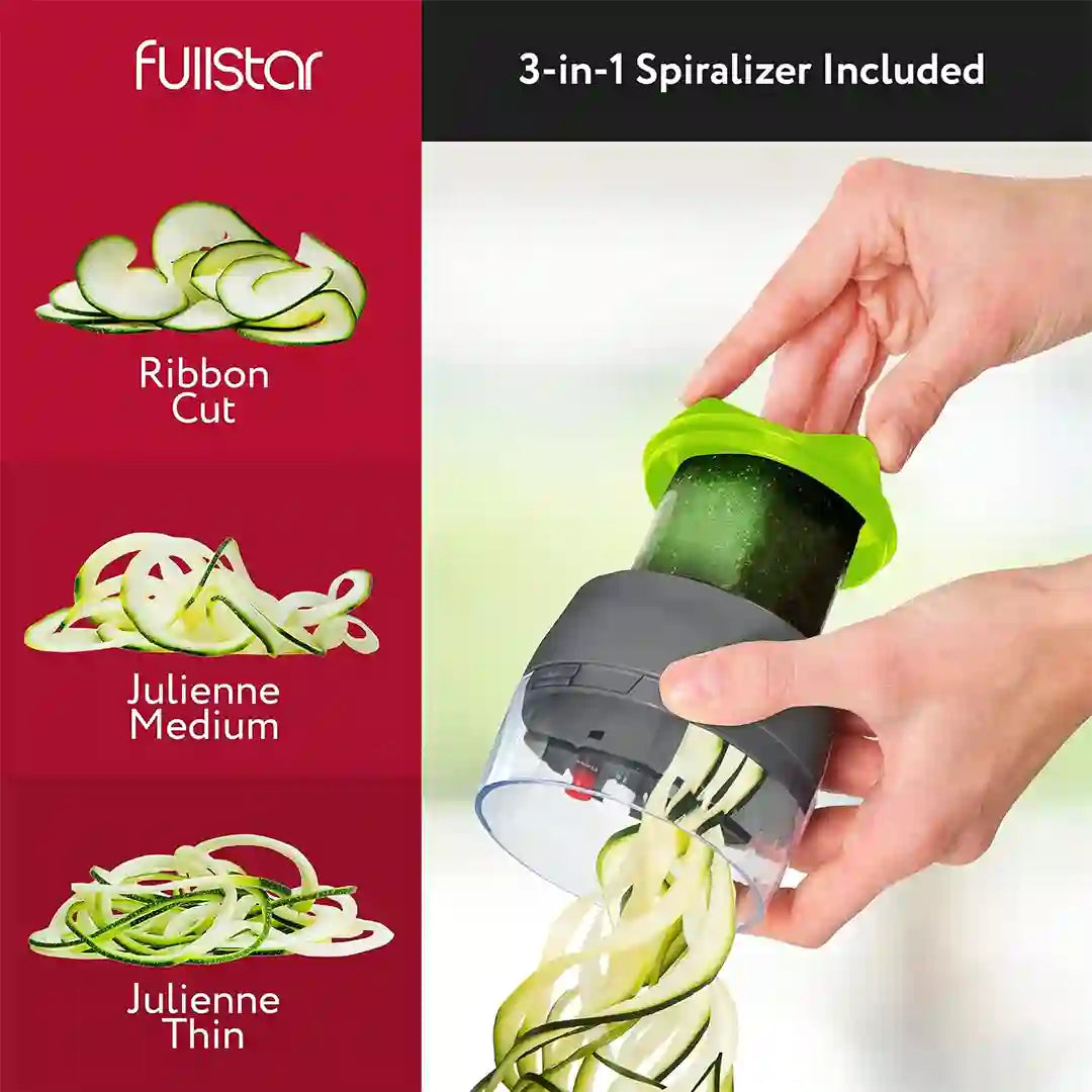 spiralizer of Fullstar All-in-1 Mandoline Slicer Spiralizer & Chopper