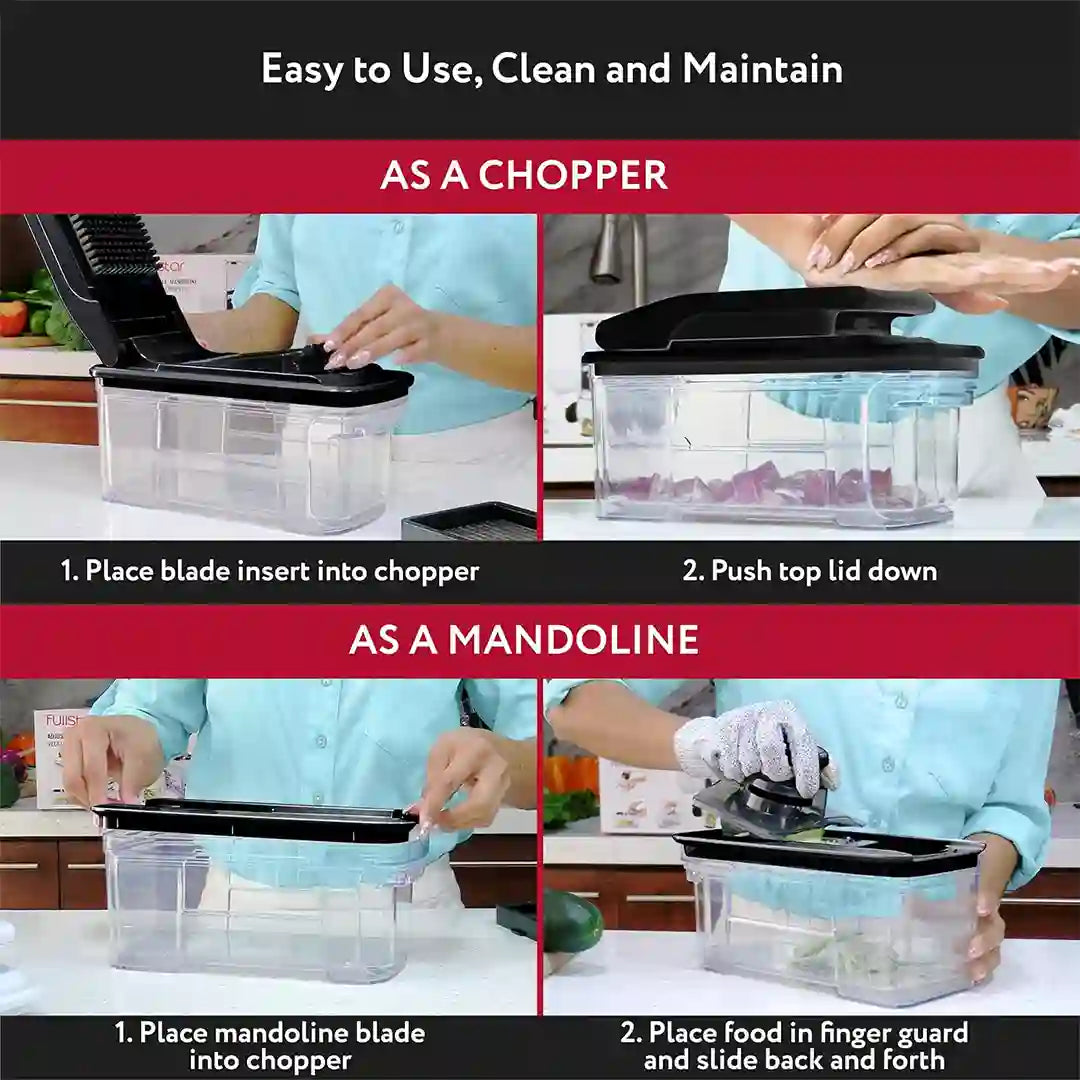How to use Fullstar All-in-1 Mandoline Slicer Spiralizer & Chopper