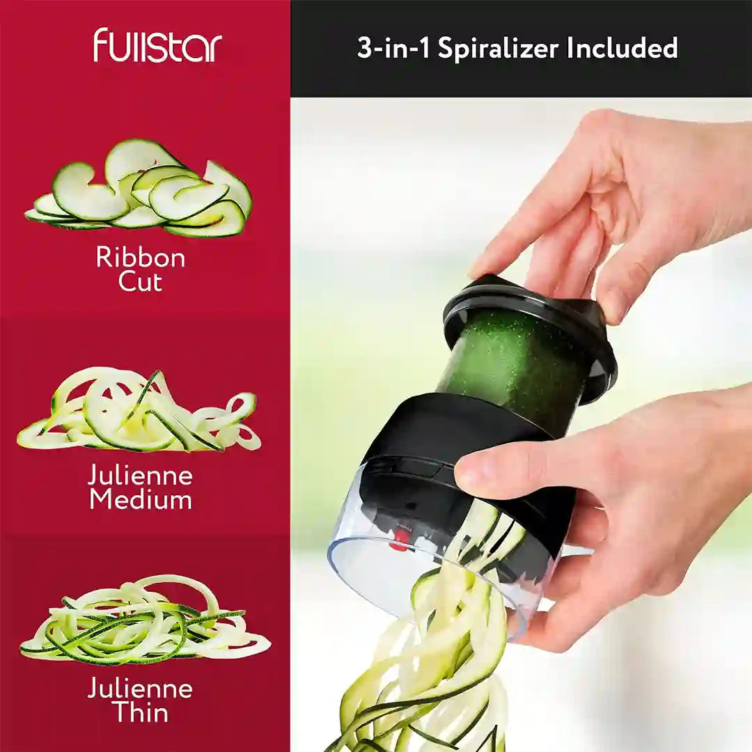 spiralizer of Fullstar All-in-1 Mandoline Slicer Spiralizer & Chopper