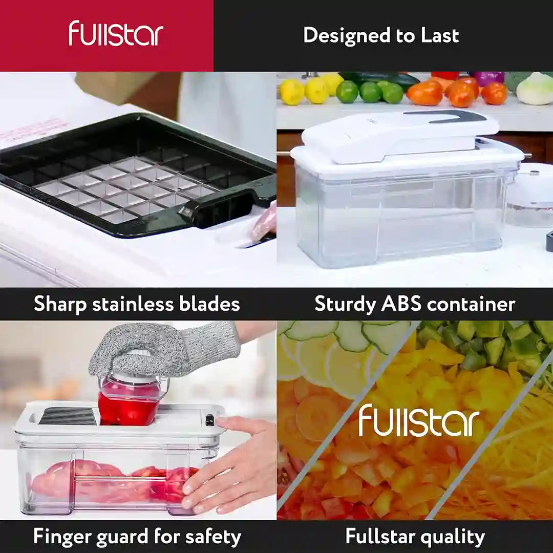 Features of Fullstar All-in-1 Mandoline Slicer Spiralizer & Chopper
