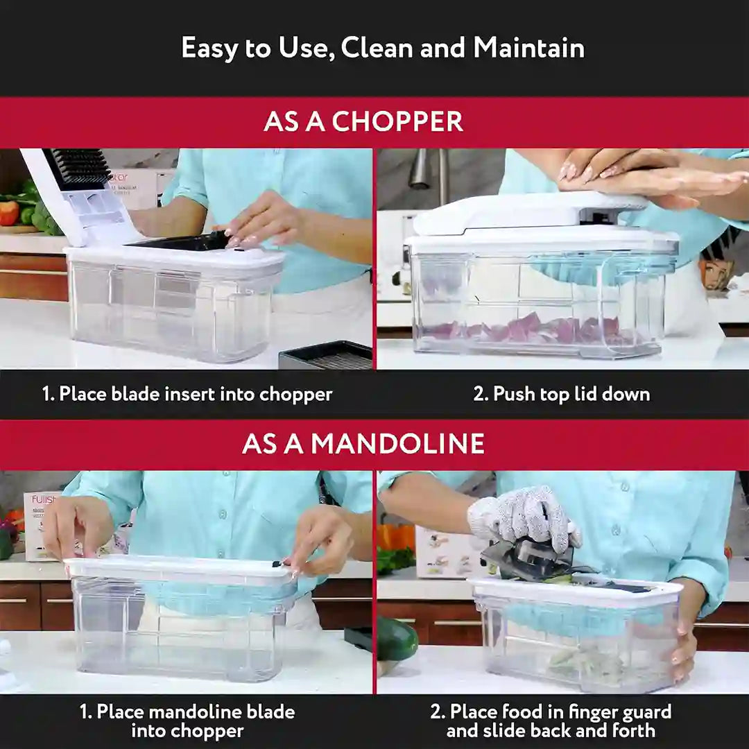 How to use Fullstar All-in-1 Mandoline Slicer Spiralizer & Chopper