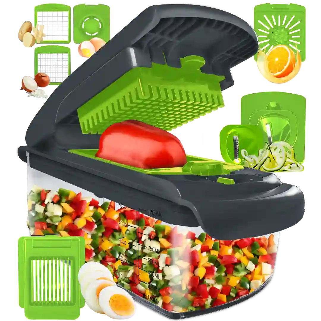 Green & Grey Fullstar Viral Vegetable Chopper