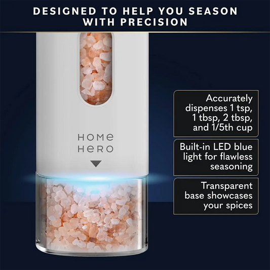 features of Home Hero Electric Salt & Pepper Grinder