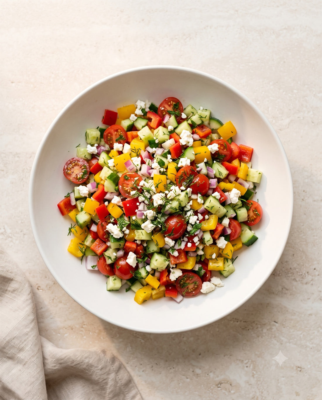 Rainbow crunch chopped salad
