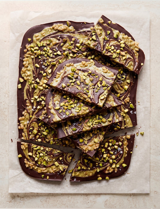 Pistachio chocolate bark