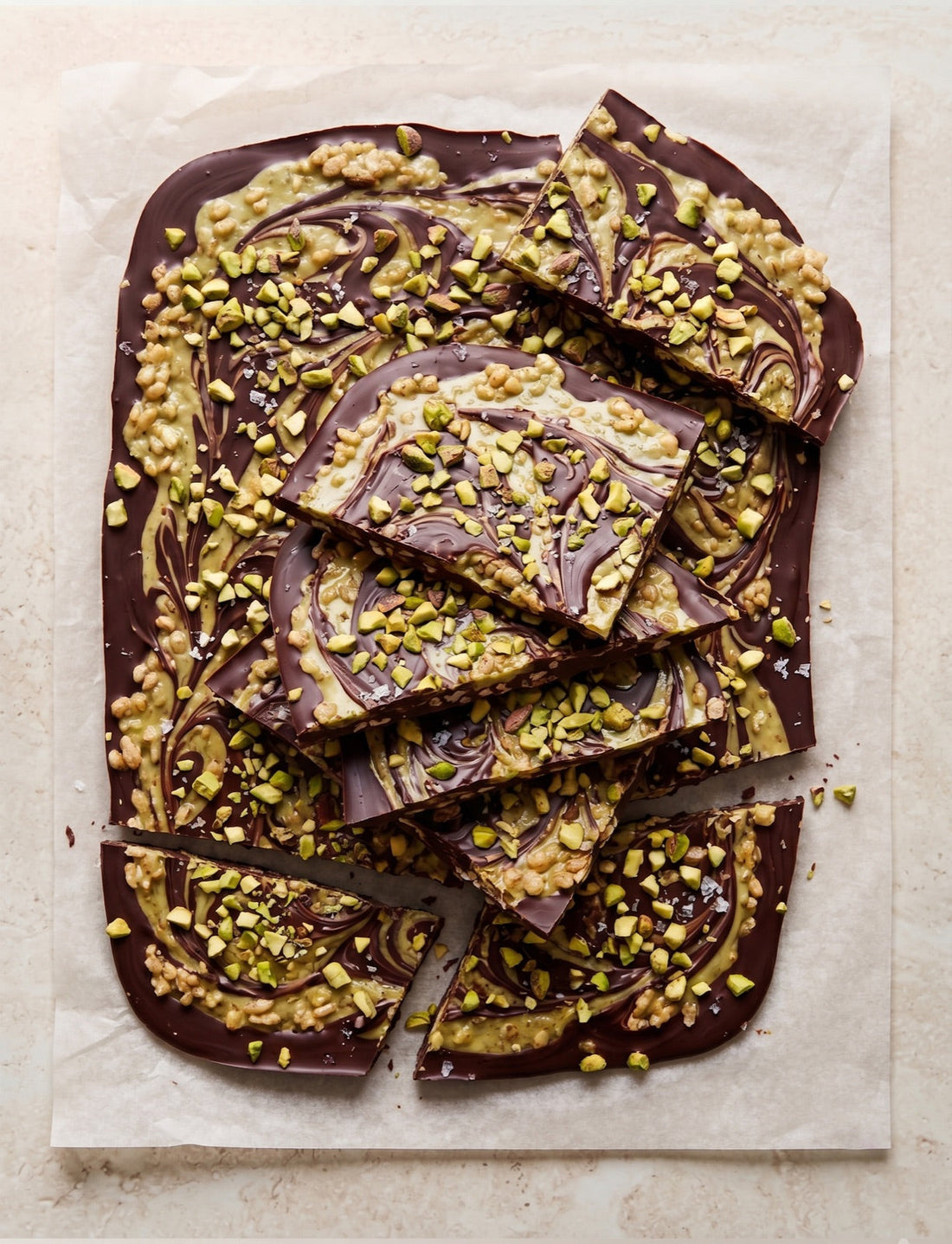 Pistachio chocolate bark