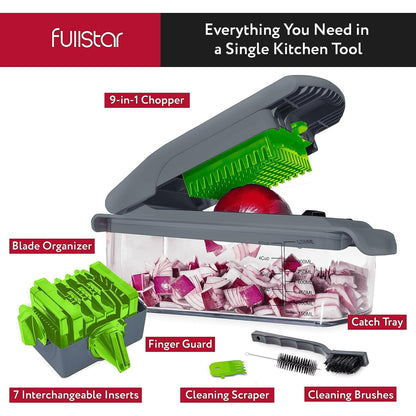 Vegetable Chopper - 7-in-1 (Gray)