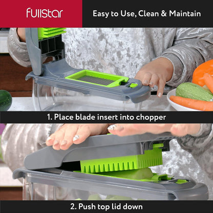 Vegetable Chopper - 7-in-1 (Gray)