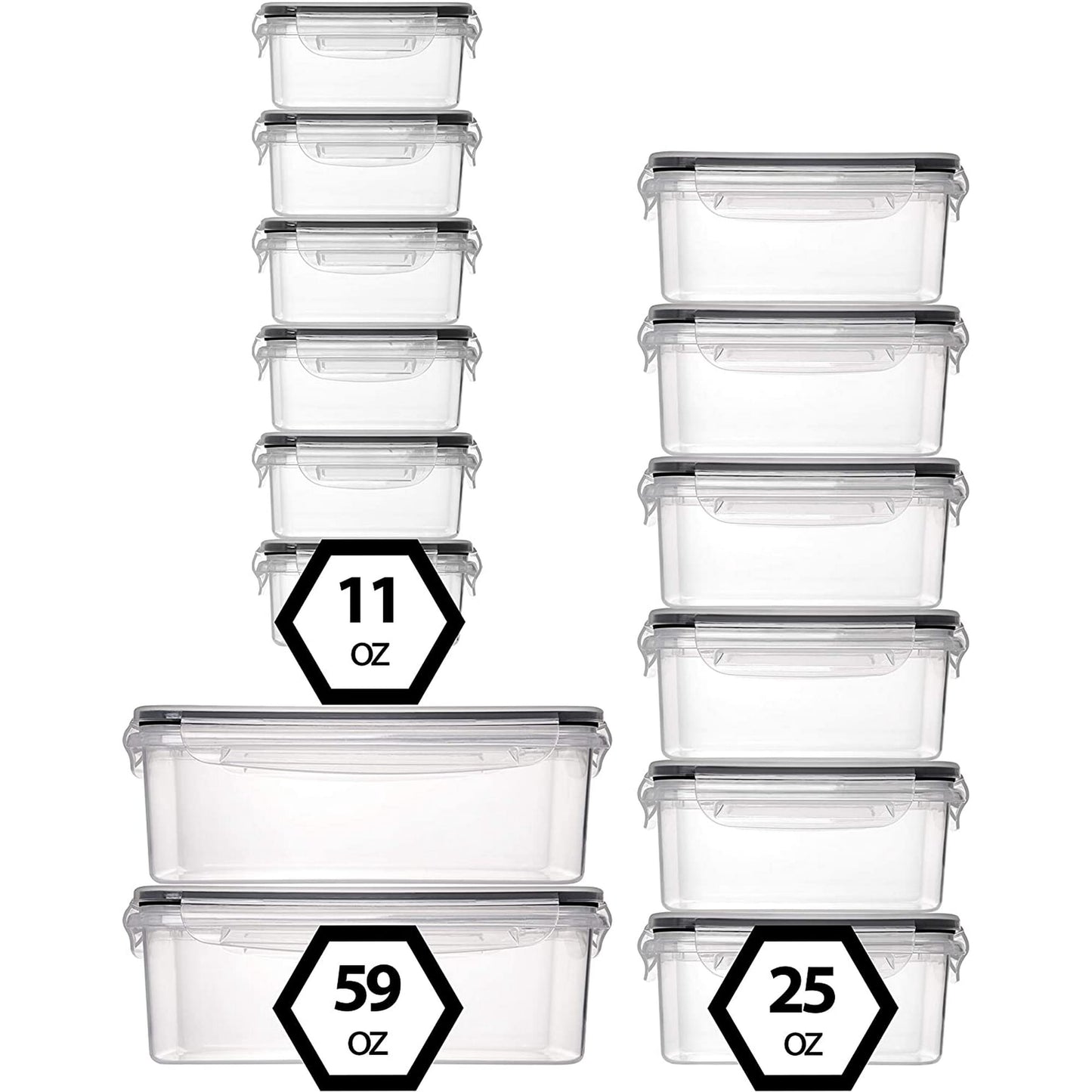 Meal Prep Containers with Lid - 28 pcs