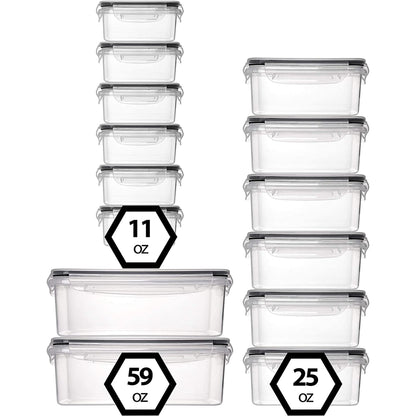 Meal Prep Containers with Lid - 28 pcs