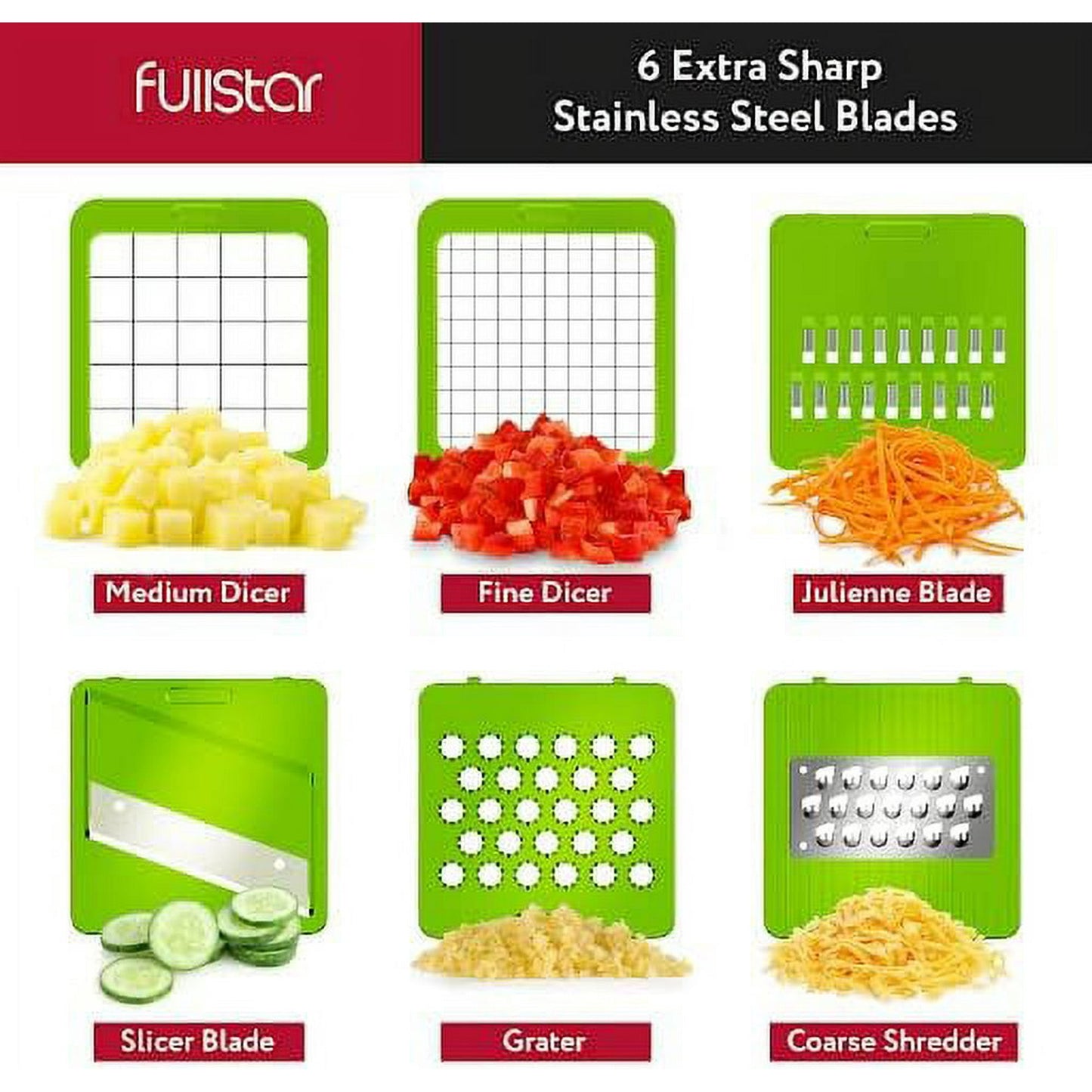 Fullstar 6 in 1 Vegetable Chopper (Gray)