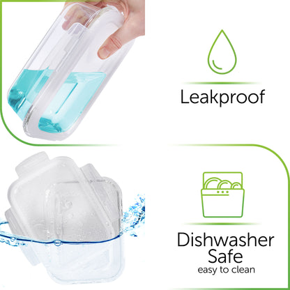 leakproof & dishwasher safe PrepNaturals Glass Storage Containers