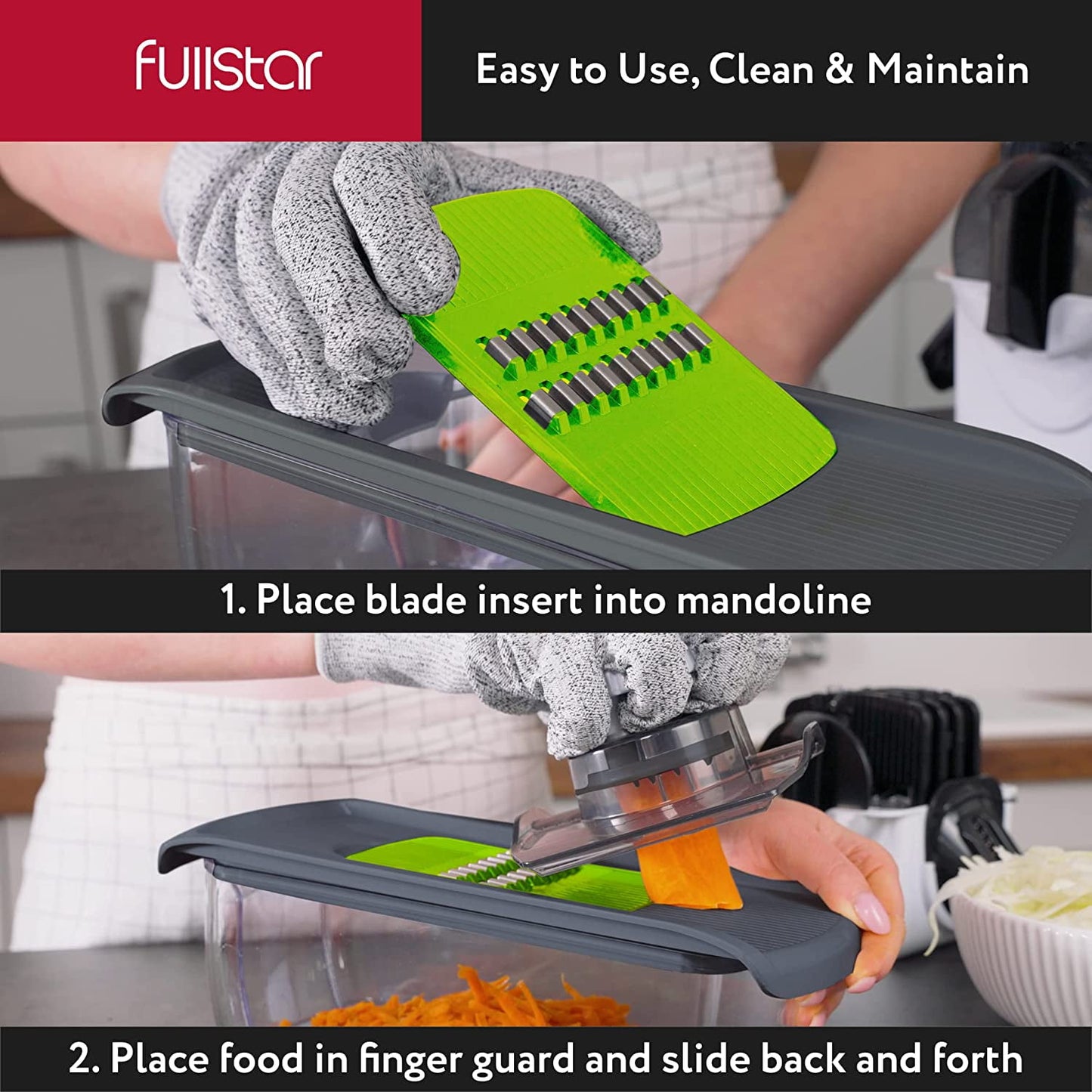 Mandoline Slicer - 6-in-1 (Gray)