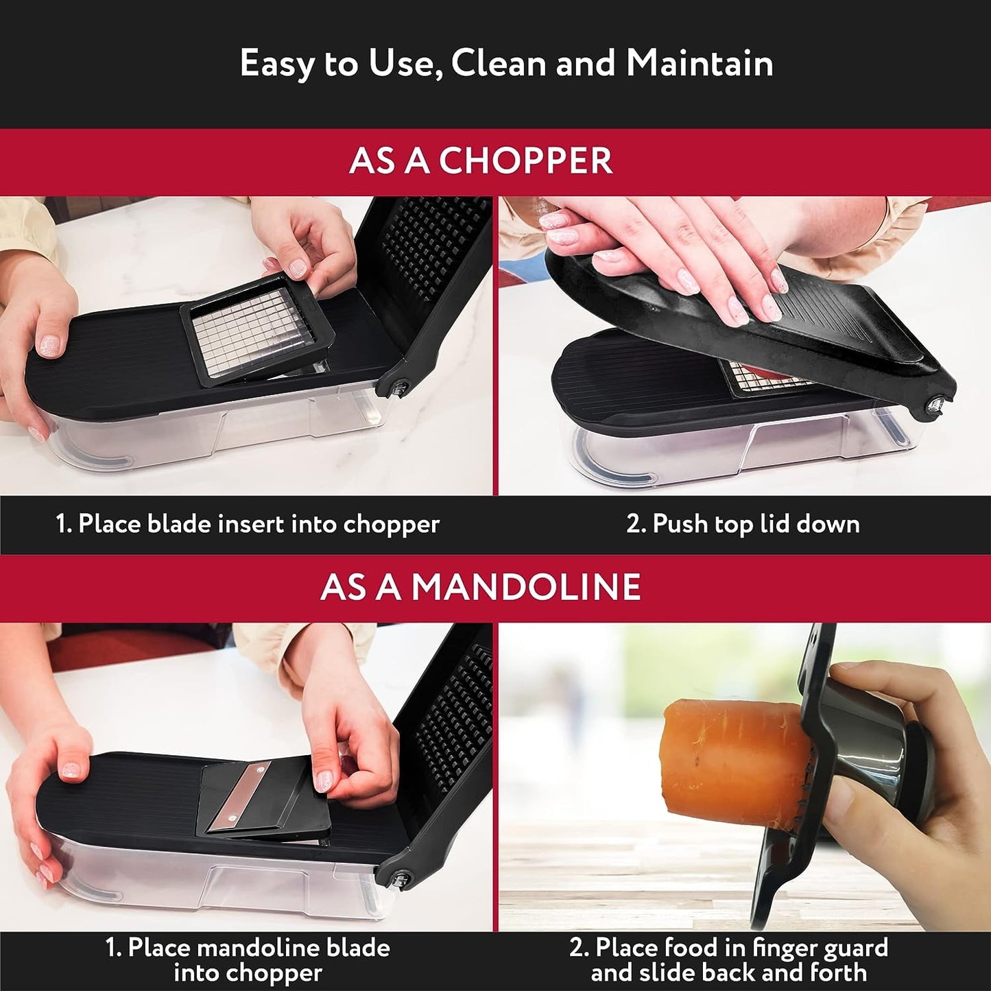 Fullstar 6 in 1 Vegetable Chopper (Black)