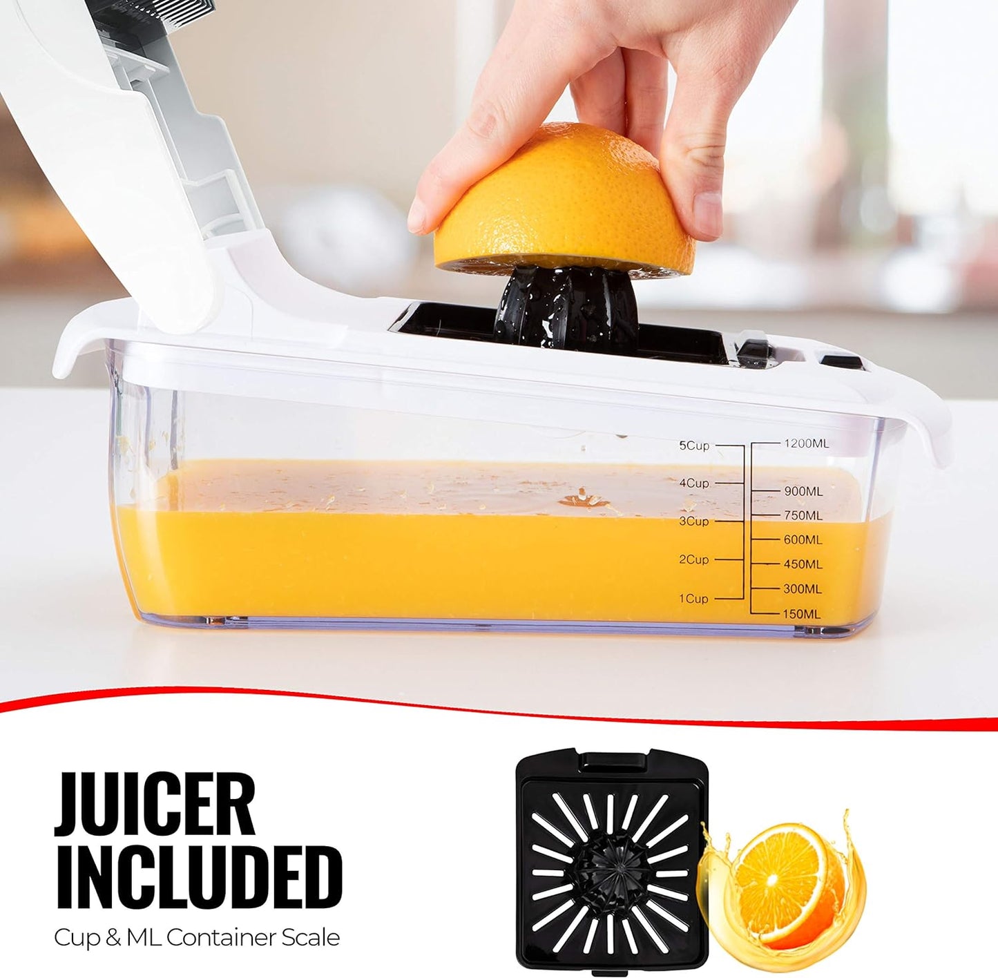 Fullstar - Pro Vegetable Chopper - Food Chopper, Veggie Dicer, Juicer & More - 11 Blades, White