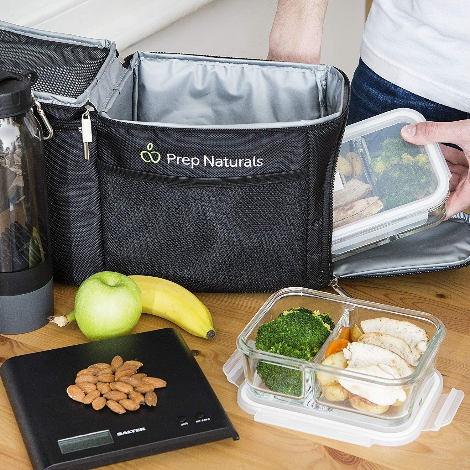 packed lunch by PrepNaturals Glass Storage Containers w/ Lids