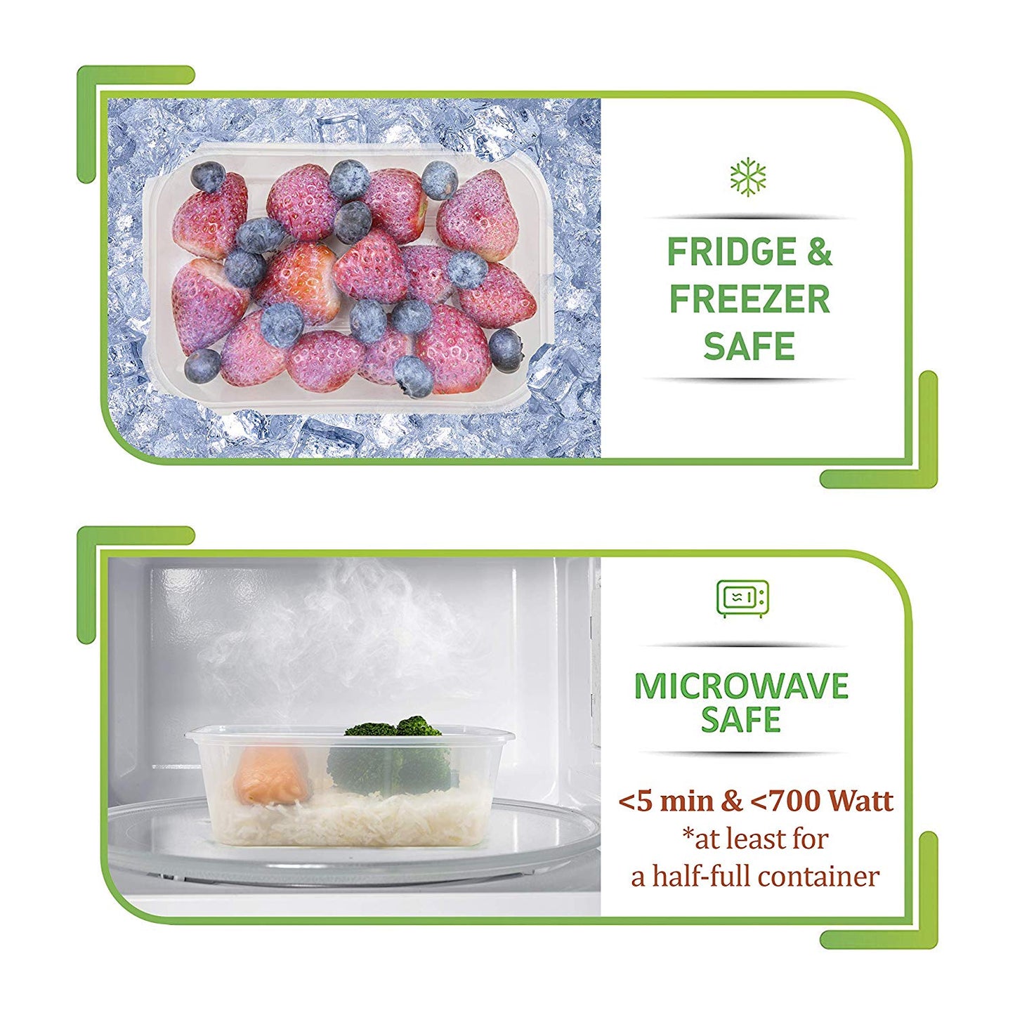 Microwave Fridge Safe PrepNaturals Food Storage Containers