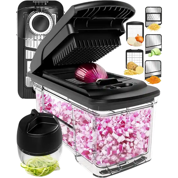 Stainless Steel Vegetable Chopper & Mandoline (Black) | Fullstar