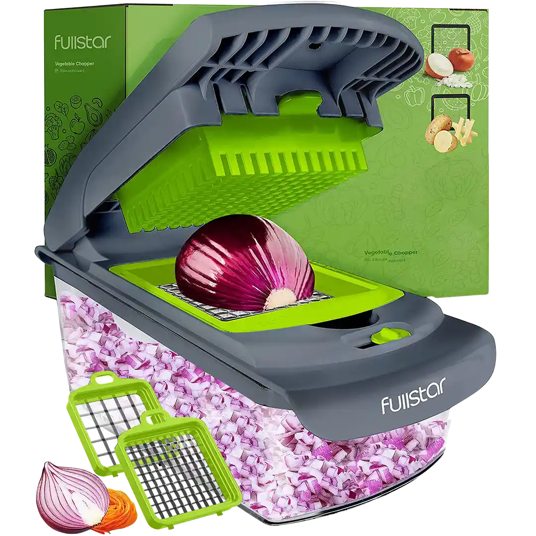 onion chops made w/ Fullstar Viral Vegetable Chopper