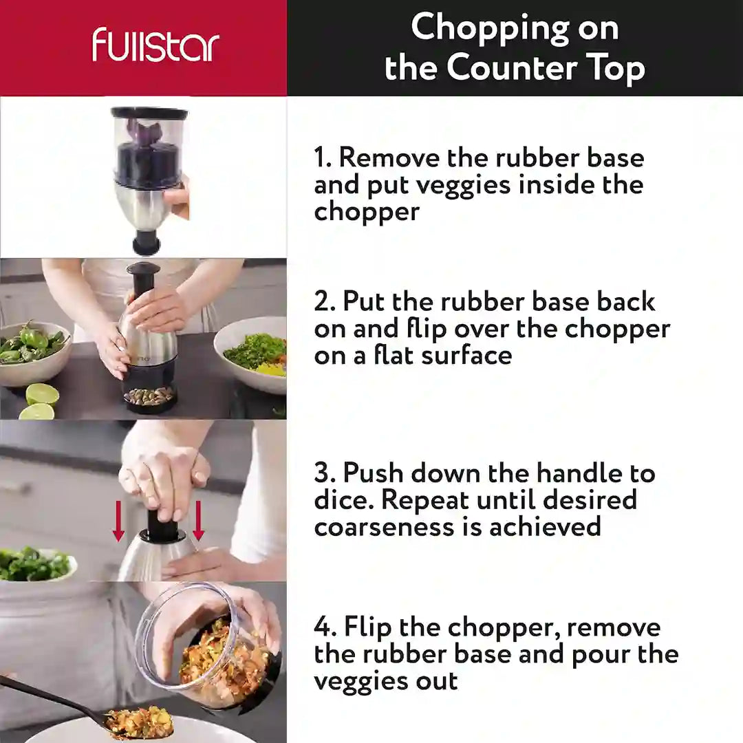 chopping w/ Fullstar Vegetable Hand Chopper