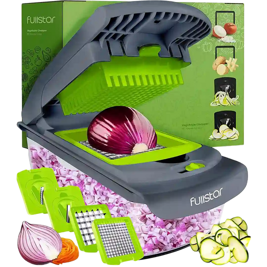 onion & zucchini chopping w/ Fullstar Viral Vegetable Chopper 