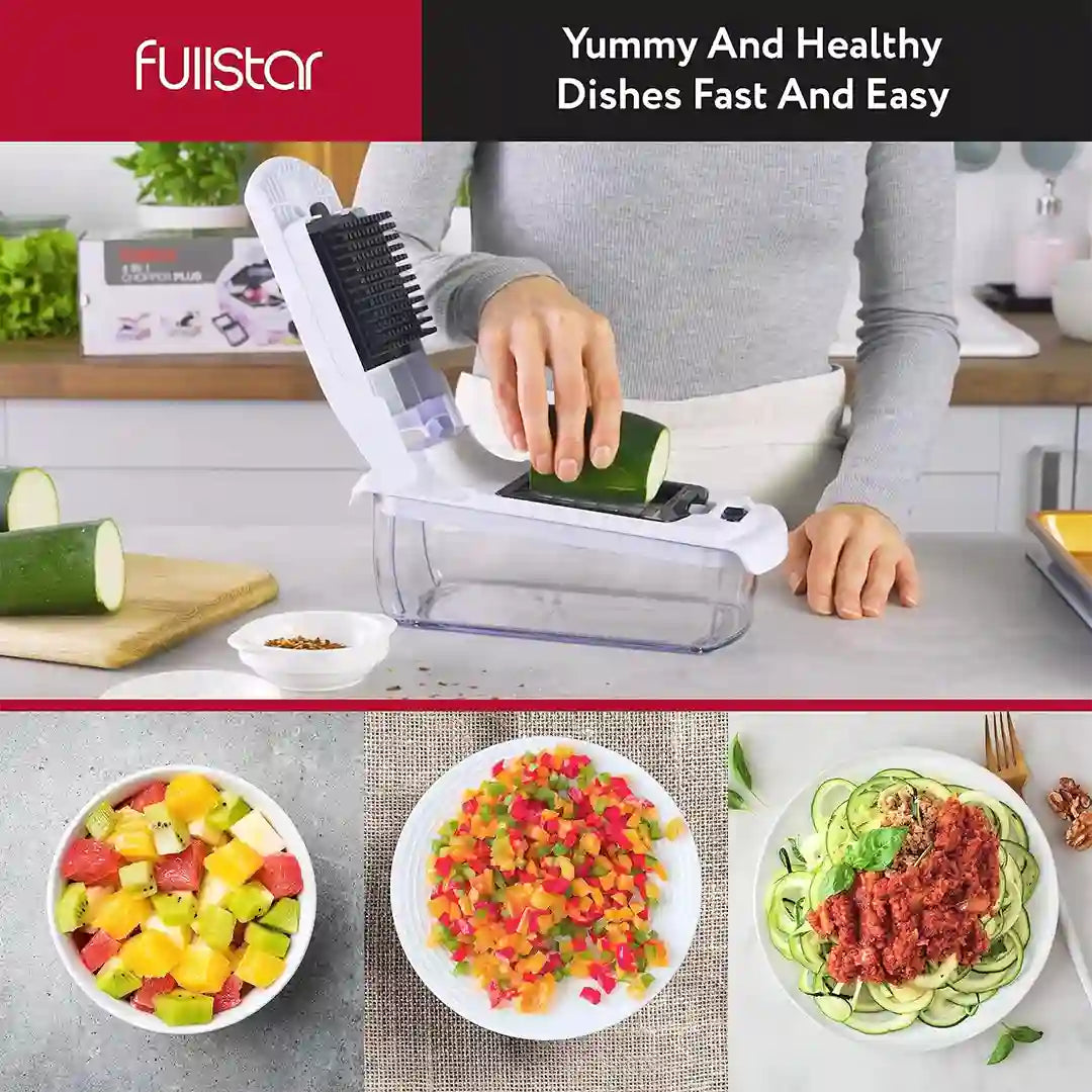 make quick salads w/ Fullstar Viral Vegetable Chopper