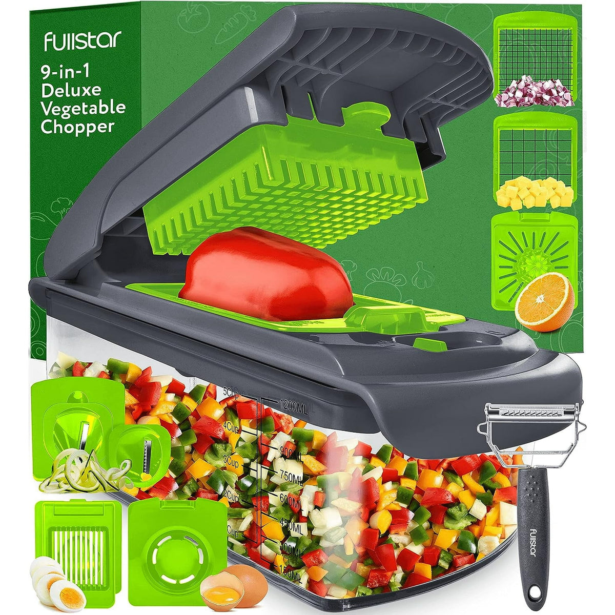 Vegetable Chopper - 7-in-1 (Gray)
