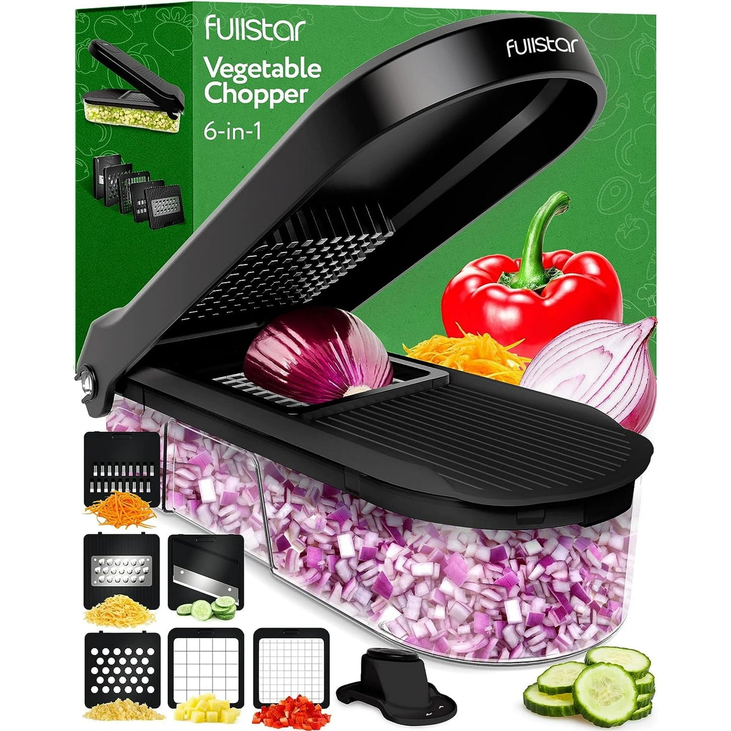 Fullstar 6 in 1 Vegetable Chopper (Black)