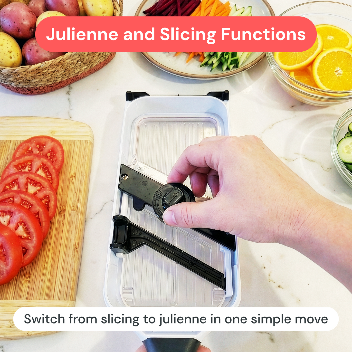 Handheld Mandoline & Julienne Slicer