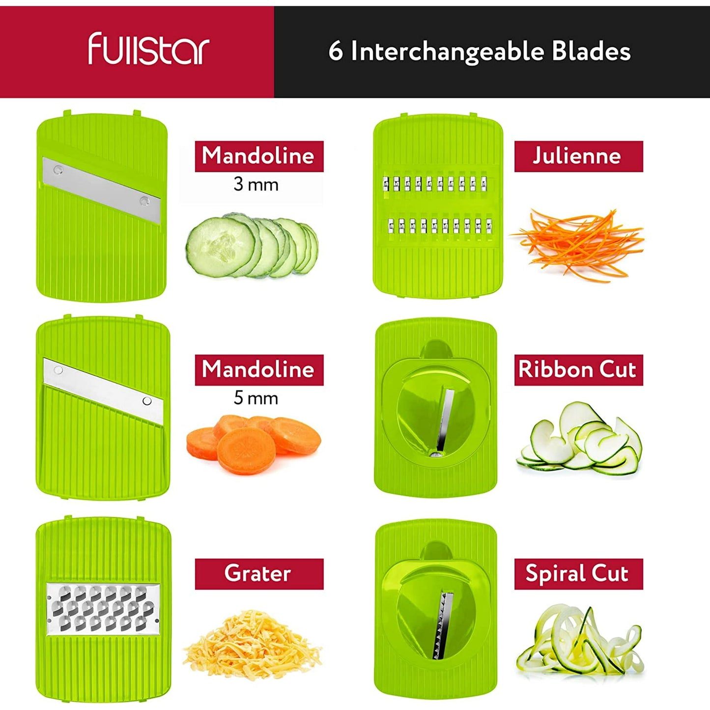 Mandoline Slicer - 6-in-1 (Gray)