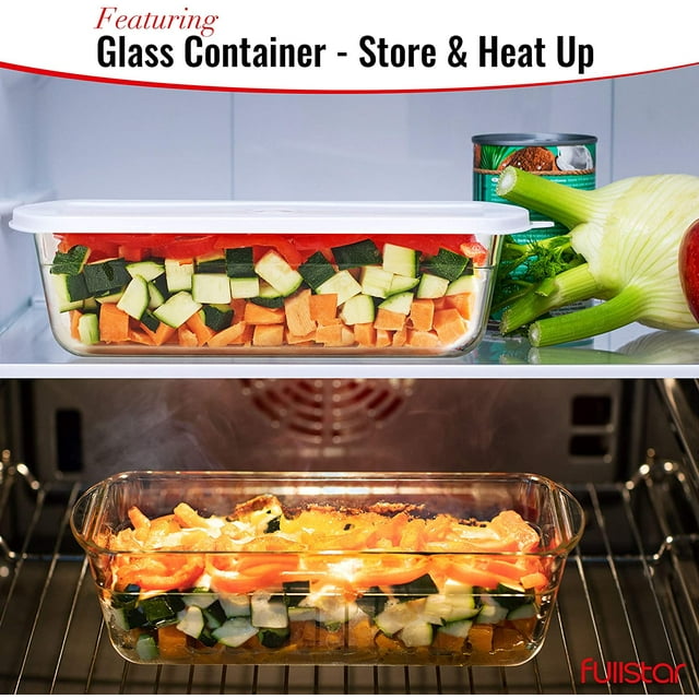 Fullstar - Vegetable Chopper with Glass Storage Container - 3 Blades, White