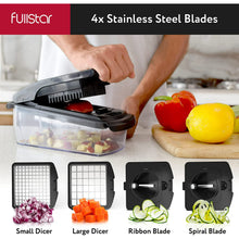 Load image into Gallery viewer, Black Vegetable Chopper - 7 Blades
